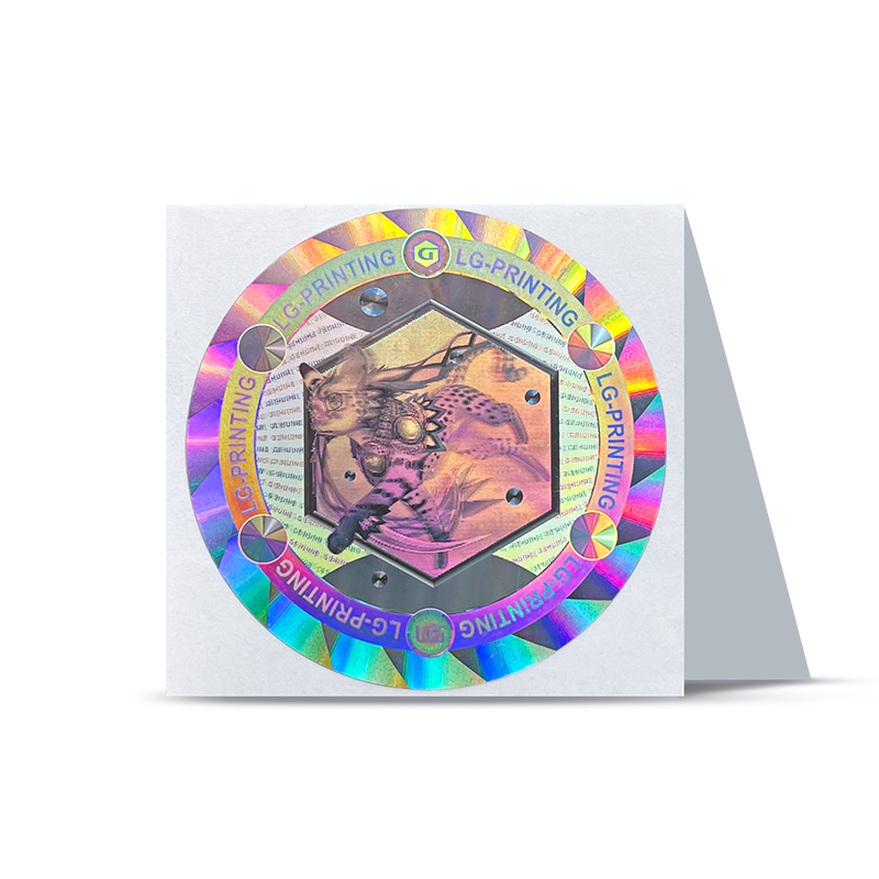 True colour 3D hologram sticker printing