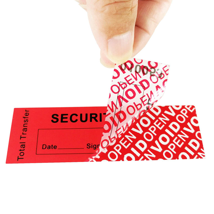 Custom logo full transfer void label for packaging