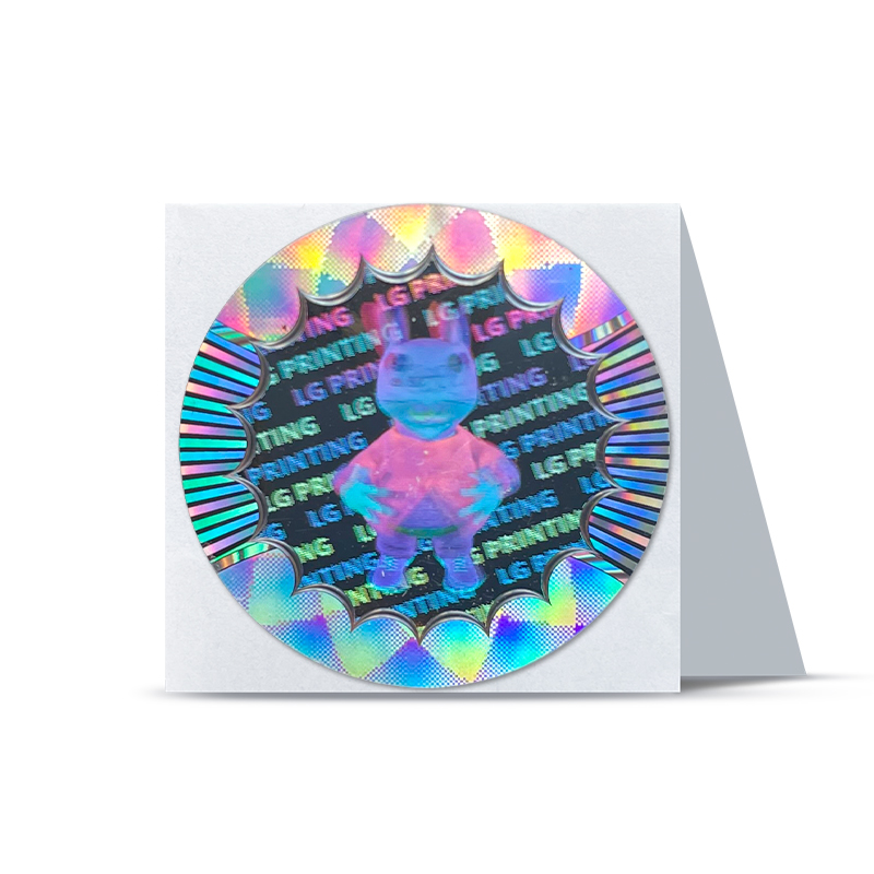 True colour 3D hologram sticker printing