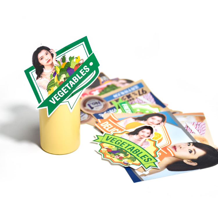 promotional sticker partial adhesive label for product cosmetic bottle label