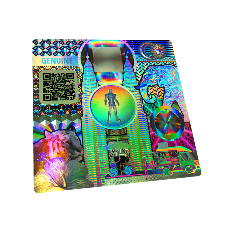 True colour 3D hologram sticker printing