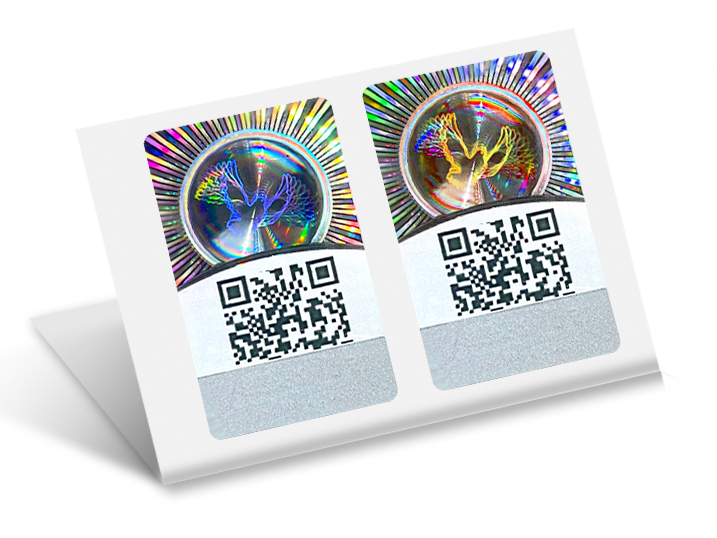 Anti counterfeit qr code genuine authentic hologram sticker