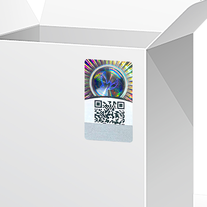Custom QR code hologrm sticker with verification system