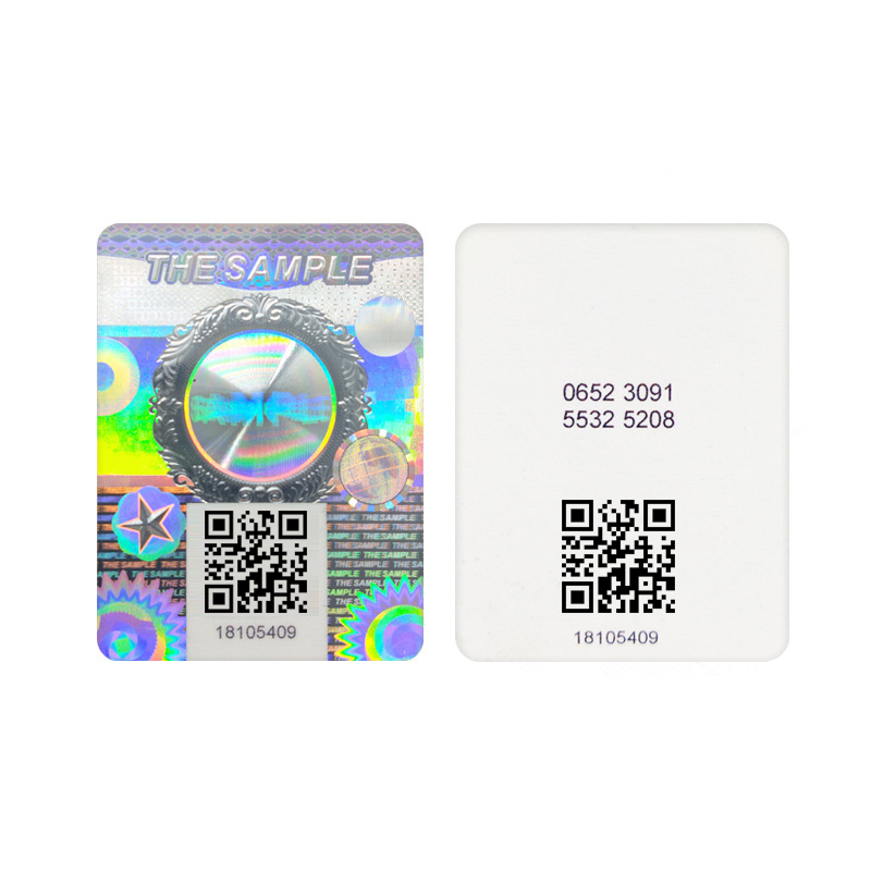 Anti counterfeit qr code genuine authentic hologram sticker