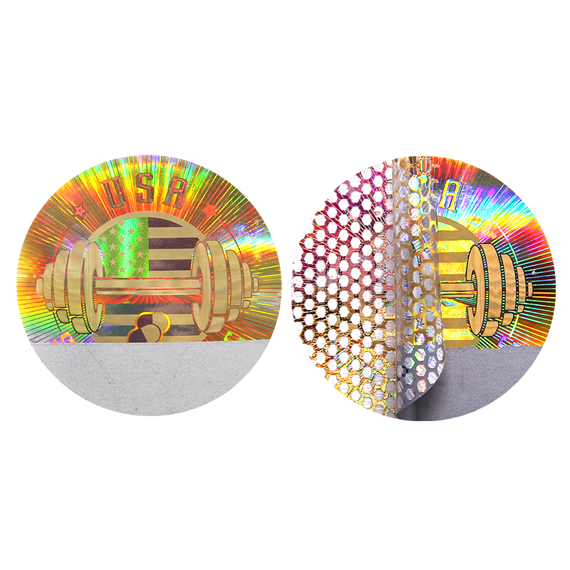 Honeycomb material hologram sticker label