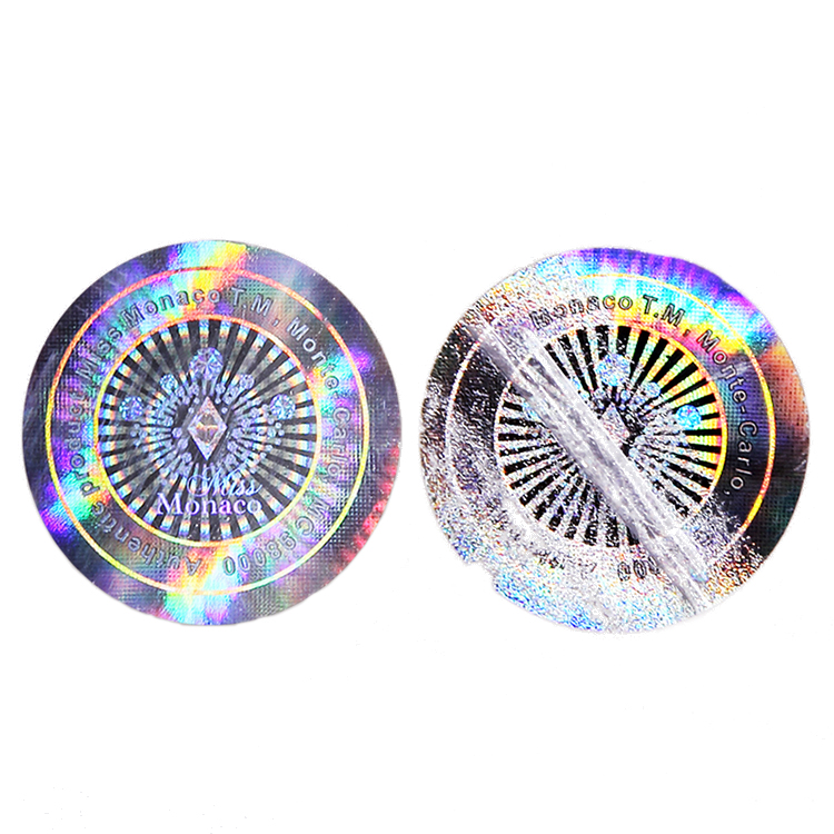 One time used hologram sticker label for anti counterfeit packaging