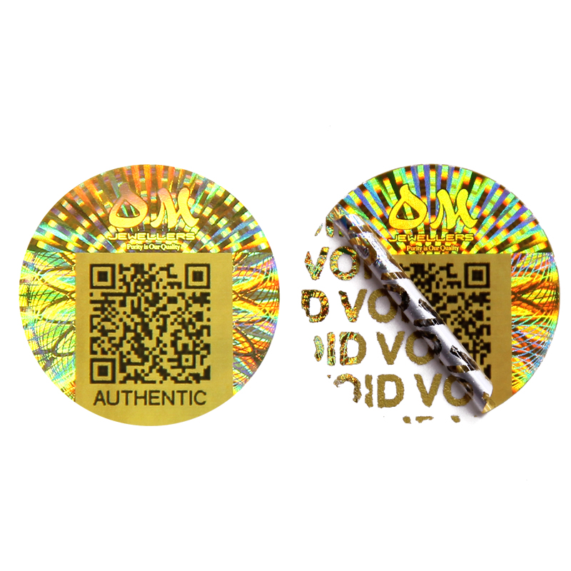 Hologram qr code void label sticker manufacture custom anti counterfeit void label