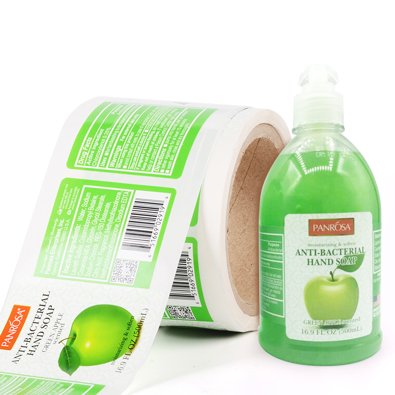 Hand sanitizer bottle label sticker