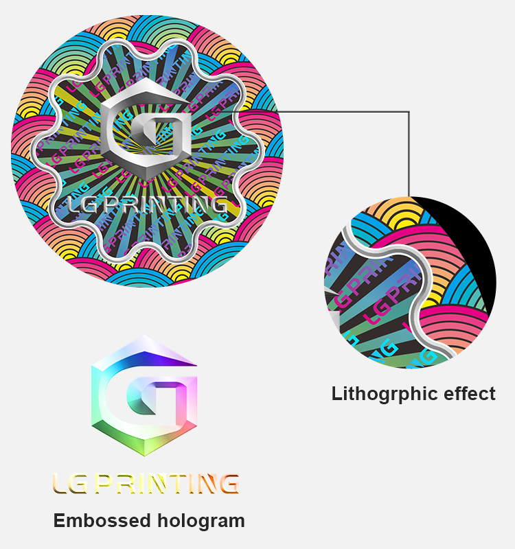 Custom LOGO 3D genuine embossed hologram sticker