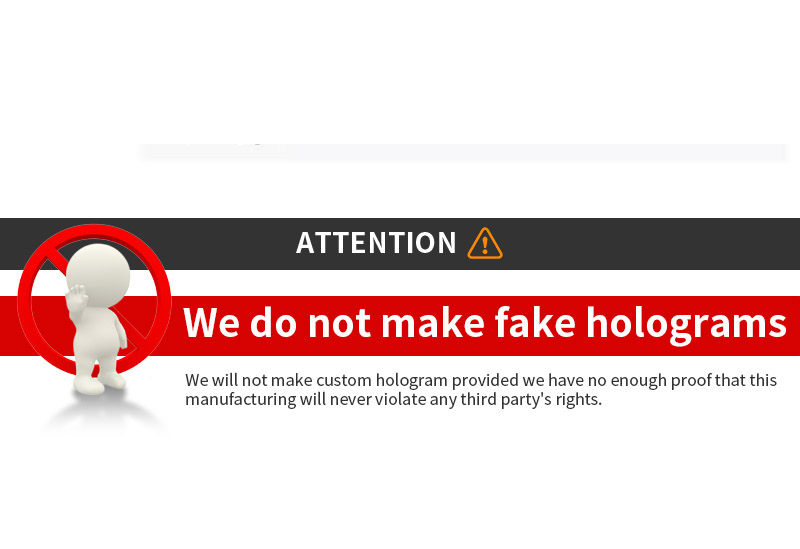 Multiply technology 3D holographic label for anti-counterfeit product