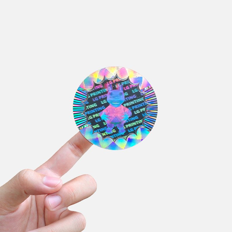 3D image 3D background letter hologram sticker