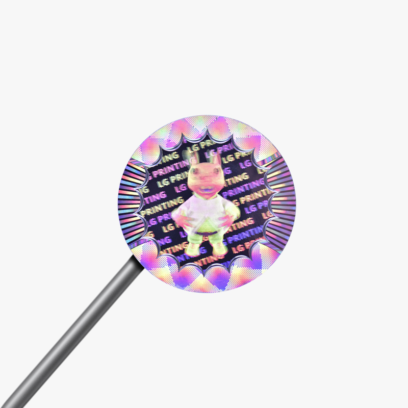 3D image 3D background letter hologram sticker