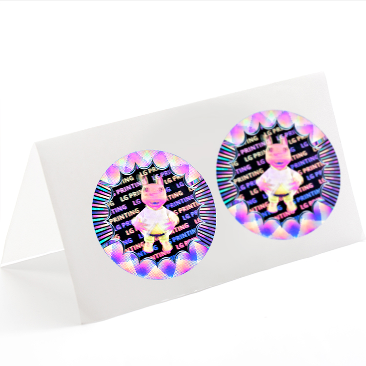 3D image 3D background letter hologram sticker