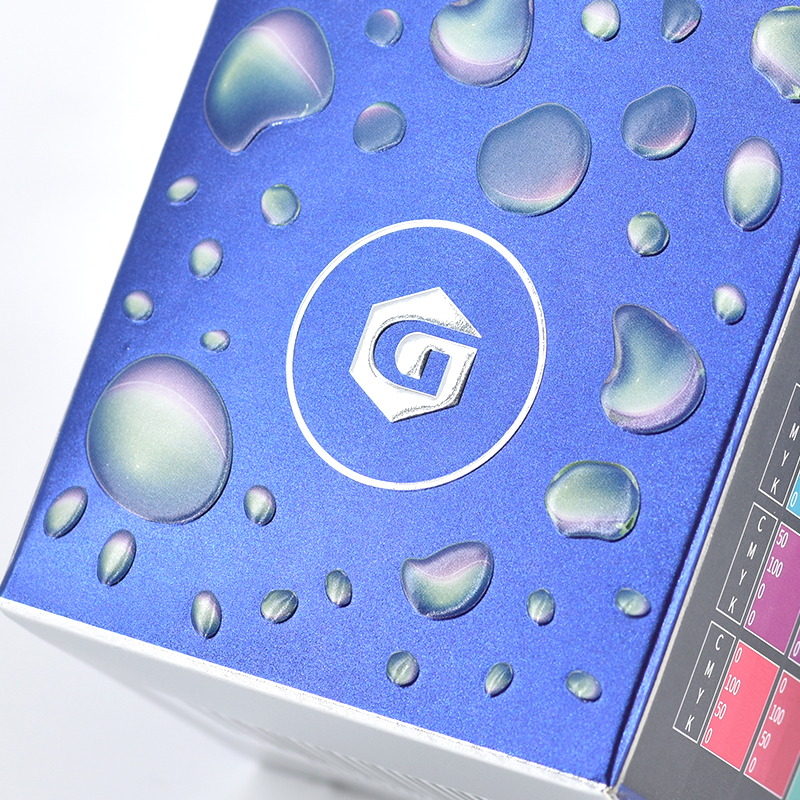 Factory custom high quality Embossed UV folding product paper boxes for skincare