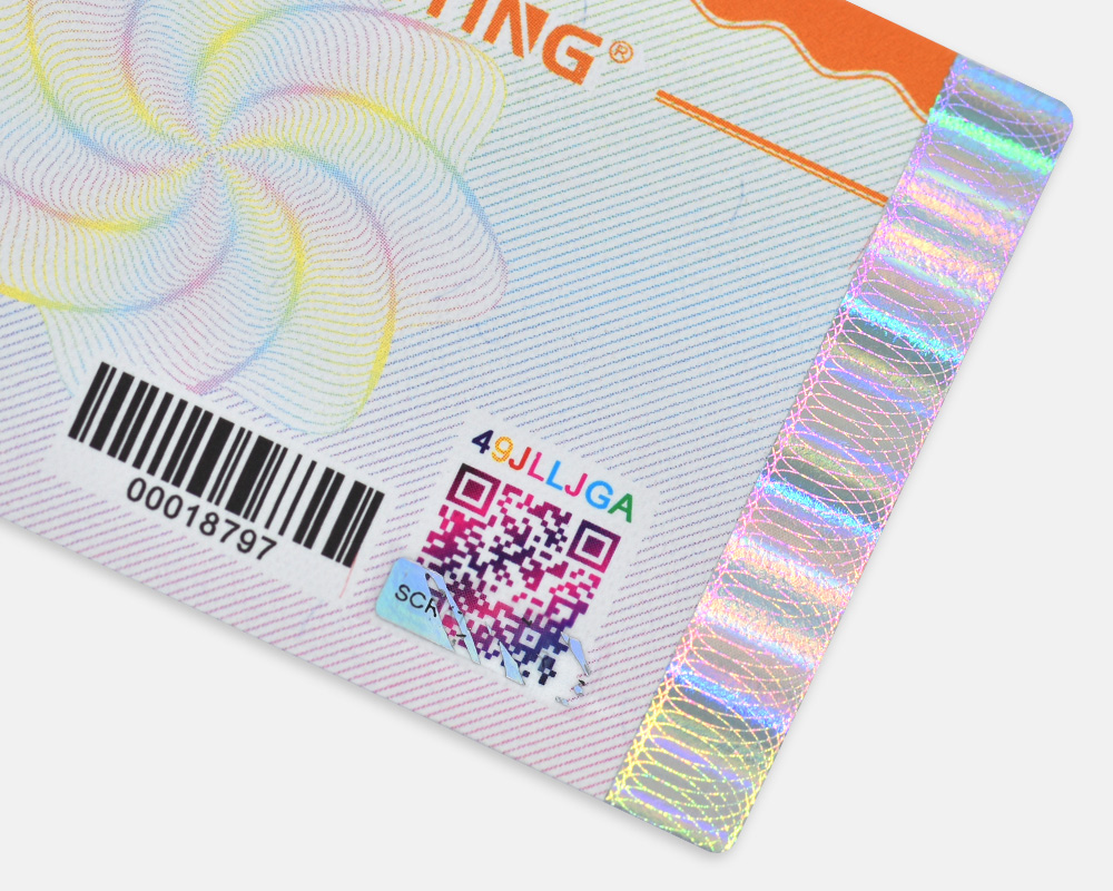Hot Stamping Hologram Stickers Hologram trip Label