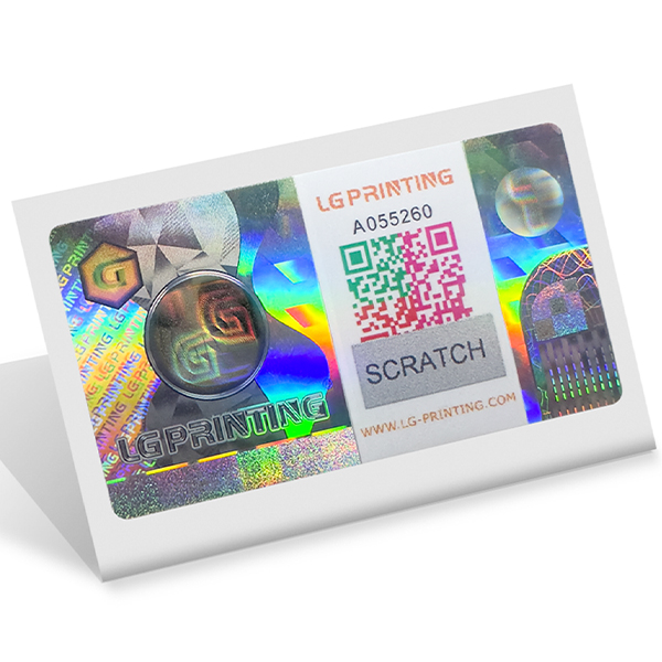3D Scratch Off hologram Sticker label
